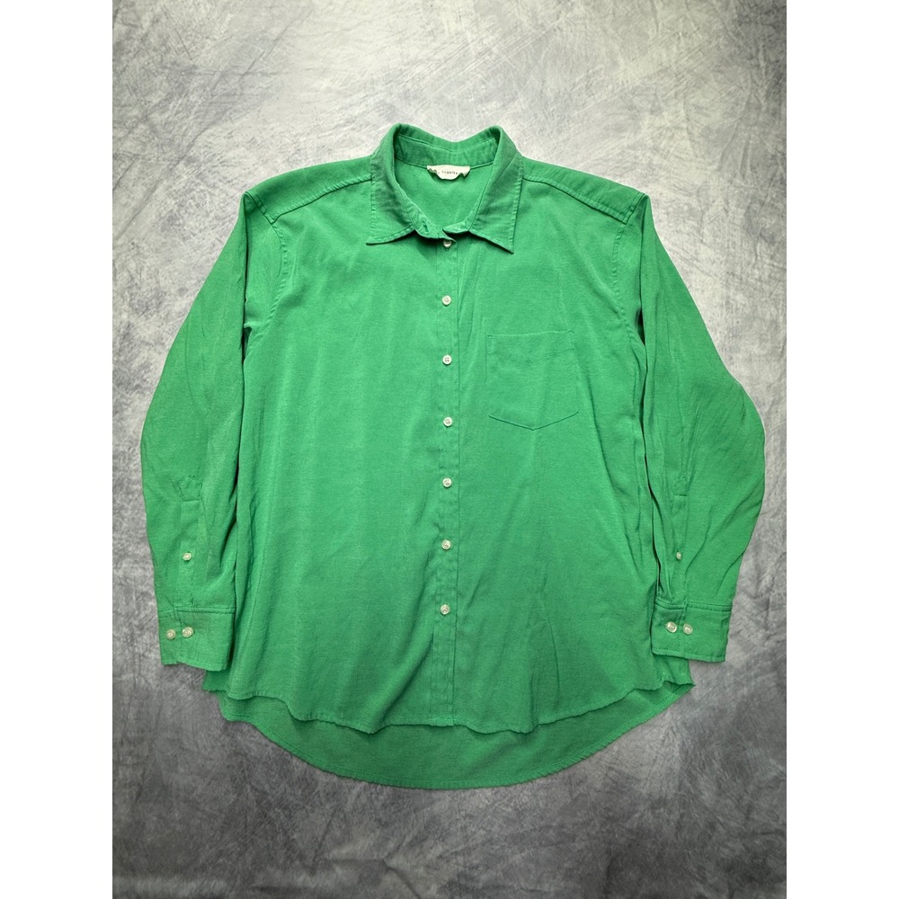 Anthropologie Button front top Womens sz L By Together‎ vacation office coastal